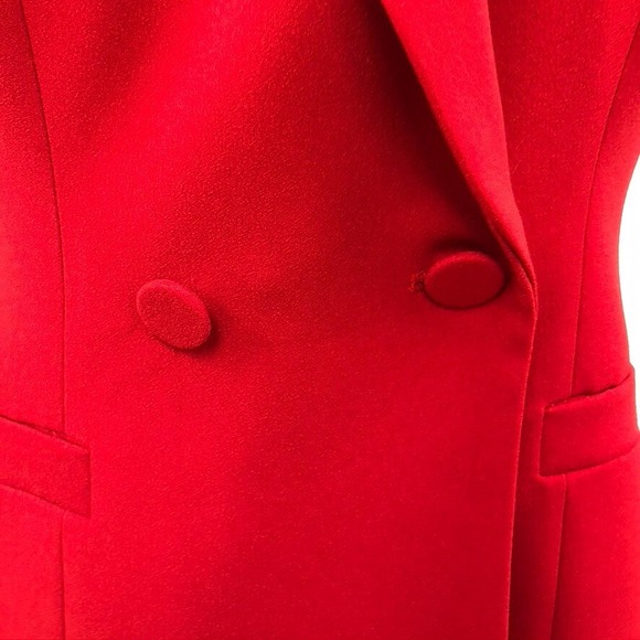 Alice + Olivia Latoya Blazer Mini Dress Perfect Ruby Red Womens 6 Sleeveless - Picture 7 of 15